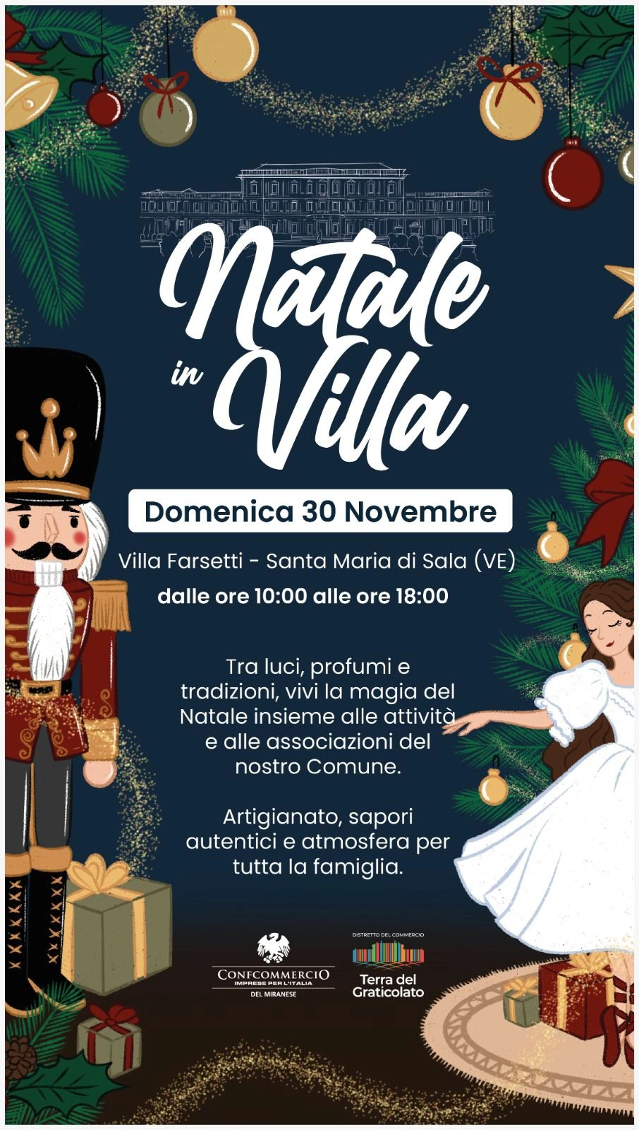 Immagine "Natale in Villa" in Villa Farsetti (Santa Maria di Sala) il 30 novembre: ci saremo anche noi!